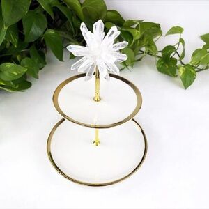 2 tier crystal platter